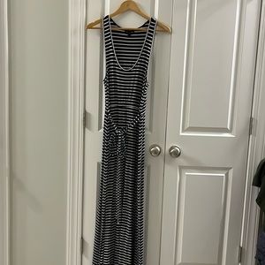 J.Crew Maxi Dress Navy and White Stripe